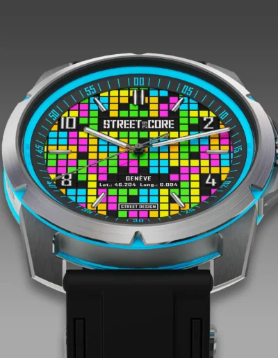StreetCore219 Watch. Model: Pixel Blue Steel. Collection: Pop