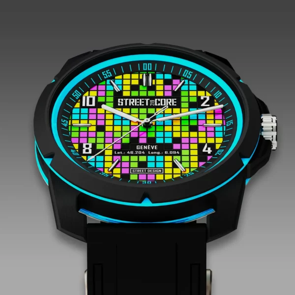 StreetCore219 Watch. Model: Pixel Blue Titanium. Collection: Pop