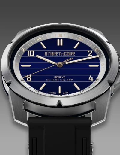 StreetCore219 Watch. Model: The Turfer Steel. Collection: Le Lignon