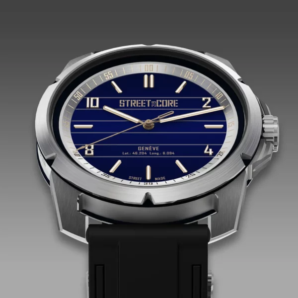 StreetCore219 Watch. Model: The Turfer Steel. Collection: Le Lignon